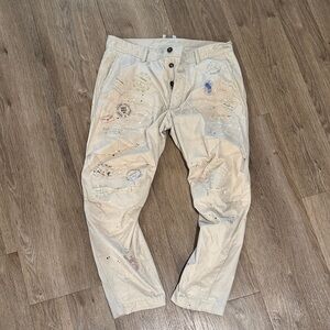 DSQUARED2 Beige Stamped Pants